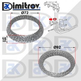 Уплътнение изпускателна тръба Seat Cordoba Ibiza Inca Toledo VW Caddy I II Jetta I II Passat Santana Scirocco Transporter III